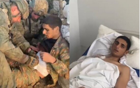 Hərbçimiz həyatını xilas etdiyi erməni əsgərə baş çəkdi - Video