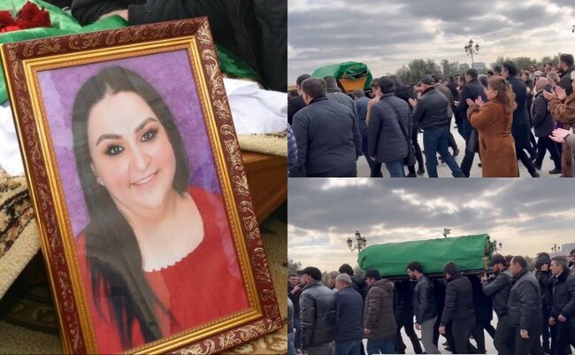 "Toppuş bacı" alqışlarla son mənzilə yola salındı - VİDEO