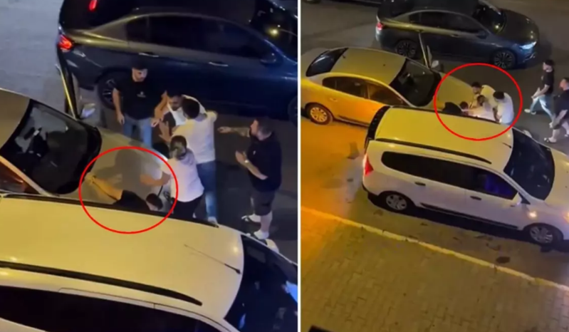 Avtomobil yolunda dəhşətli anlar: İki maşın arasında sıxışdırdığı şəxsi döydü - VİDEO