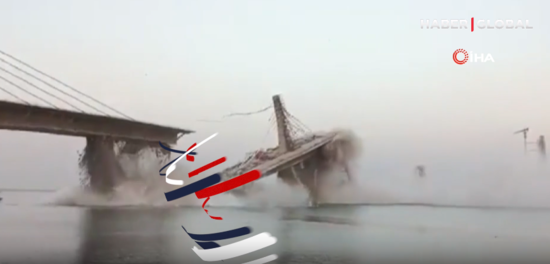 Hindistanda körpü yerlə-yeksan oldu - VİDEO