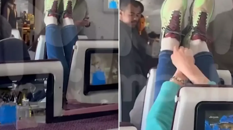 Təyyarədə gərgin anlar: Oturacağını arxaya endirən sərnişindən görün necə qisas aldı - VİDEO
