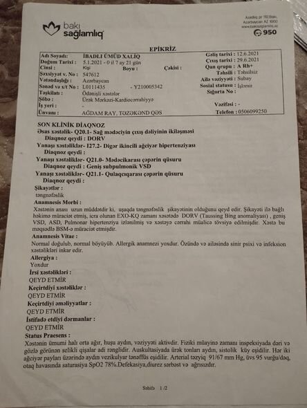 İki dəfə ürək əməliyyatı keçirən körpə Ümüdün atası: "Həkimə aparmağa imkanımız yoxdur" - FOTO