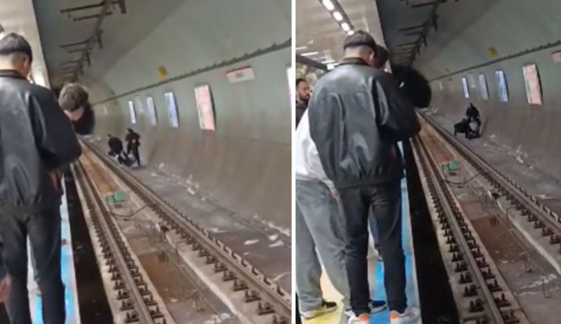 Metroda intihar cəhdi: vətəndaşlar faciənin qarşısını aldı - VİDEO