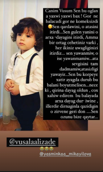 Bu da Vüsalə Əlizadənin rəhmətə gedən qardaşının oğlu - FOTO