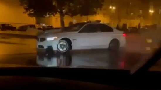 Bakıda yağışlı havada "avtoş"luq edən sürücü həbs edildi - FOTO/VİDEO