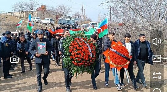 Şəhid Eşqin Hüseynov ilə vida mərasimi keçirilir - FOTO