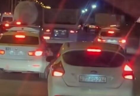 Kamazla polisdən qaçmağa çalışdı, həbs olunub (FOTO/VİDEO)