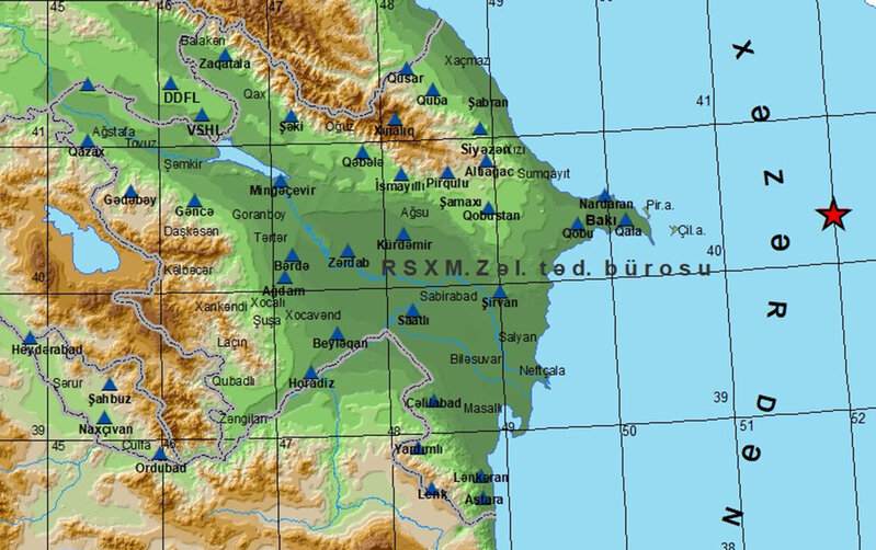 Xəzərdə daha bir zəlzələ - Yenilənib