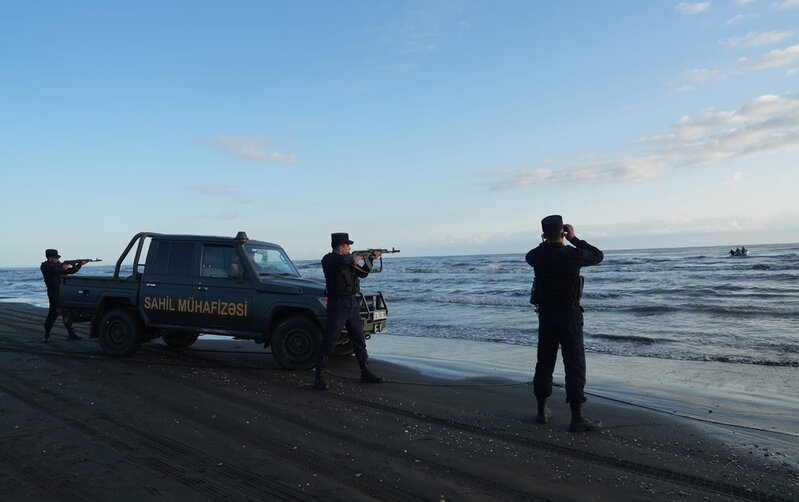 Xəzər dənizindəki əməliyyat vaxtı atəş açıldı - İran vətəndaşları tutuldu - Fotolar