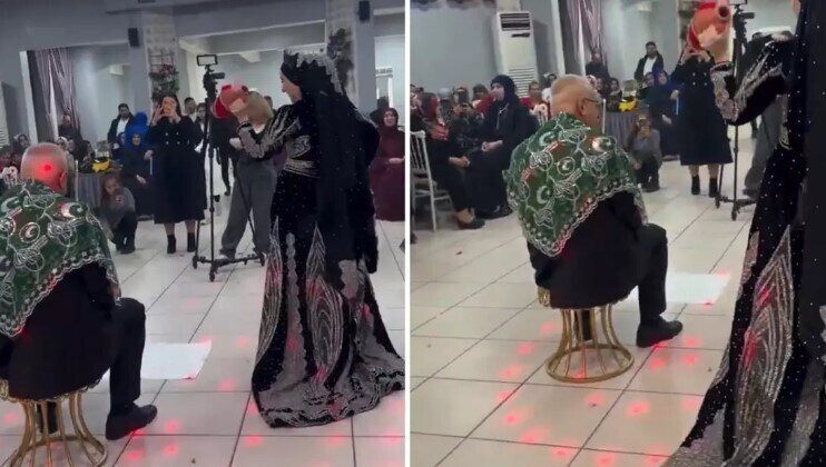 Xına gecəsindən olan görüntülər müzakirə yaratdı: hər kəs yaş fərqindən danışır - VİDEO