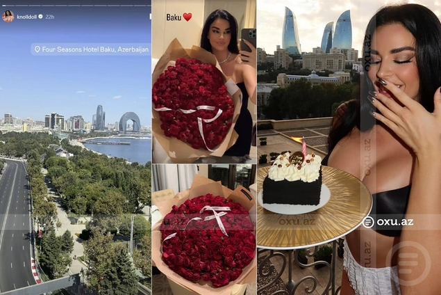 Məşhur model ad gününü Bakıda qeyd etdi