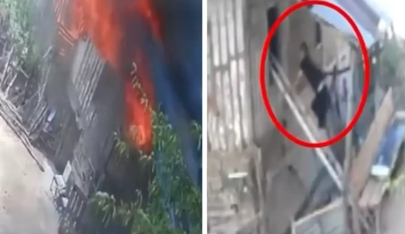 Yanan evə heç düşünmədən girib iki nəfərin həyatını xilas etdi - VİDEO