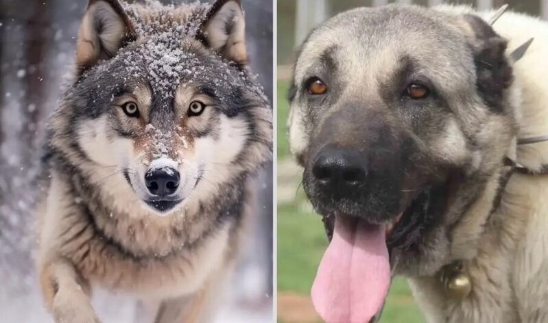 Qurd və kangaldan yaranan nadir növ izləyənləri heyrətləndirdi - VİDEO