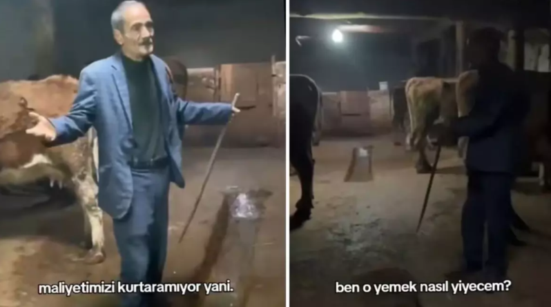 Heyvanlarına yem almağa maddi imkanı yetməyən şəxs: "Mən bu gün yemək yeməyəcəm" - VİDEO