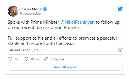 Şarl Mişel Paşinyanla Brüsseldə əldə olunmuş razılaşmaları müzakirə etdi - FOTO