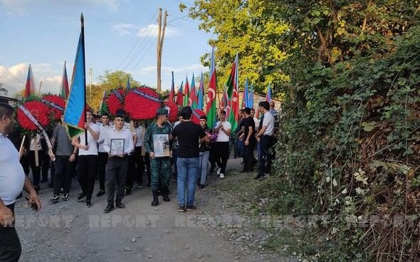 Zaqatalada şəhid Turan Məhərrəmovun dəfn mərasimi keçirildi - FOTO
