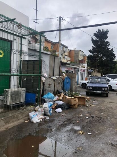 ŞİKAYƏT: Mehdiabadda bələdiyyə binasının yaxınlığı zibil poliqonuna çevrilib, sahibsiz itlər insanlara hücum edir - FOTO
