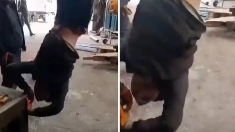 Əqli məhdudiyyətli gənci krana bağlayaraq işgəncə verdilər - VİDEO